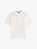 Open-knit polo shirt