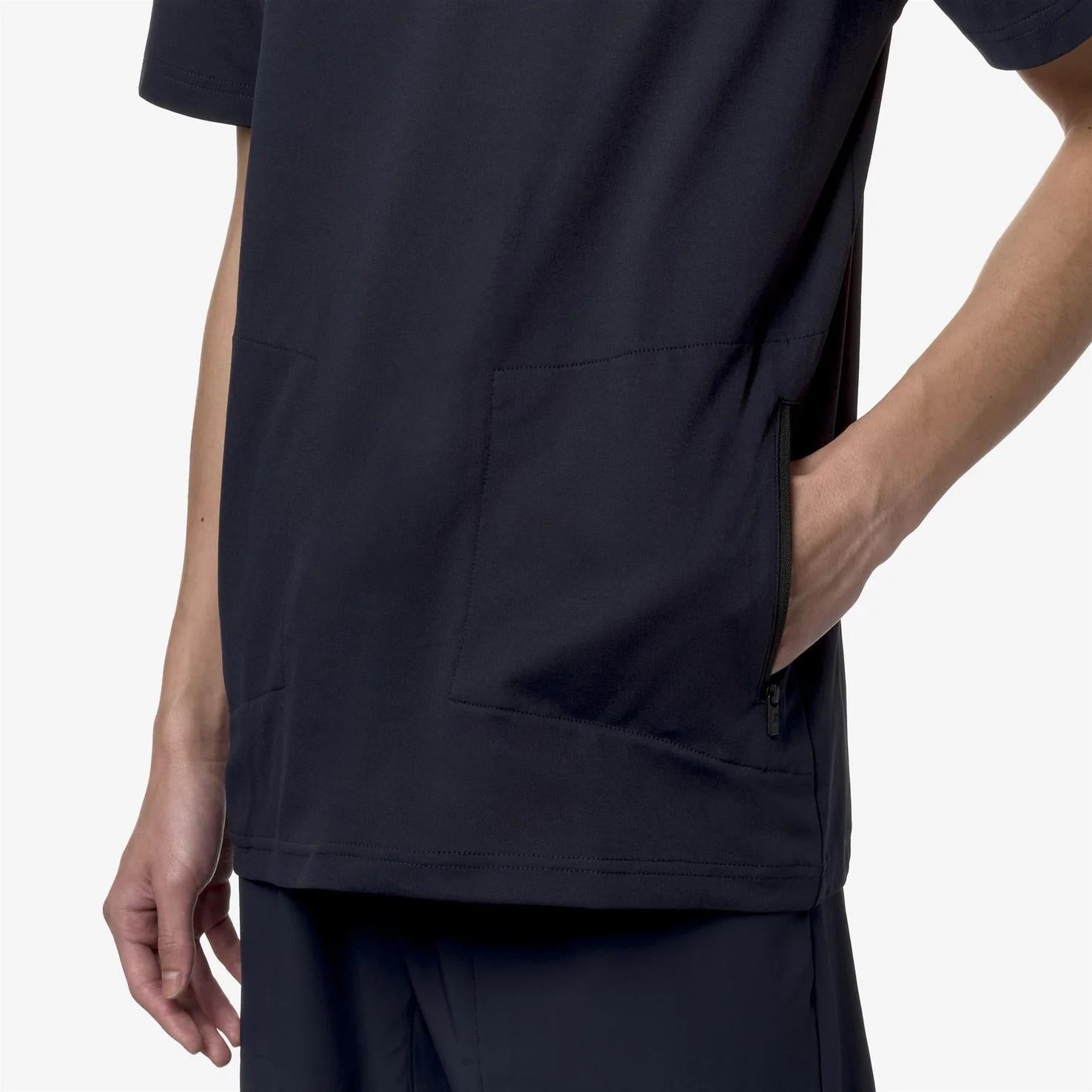 T-shirt unisex blu con tessuto resistente all'acqua K1141LW K89 K-WAY 