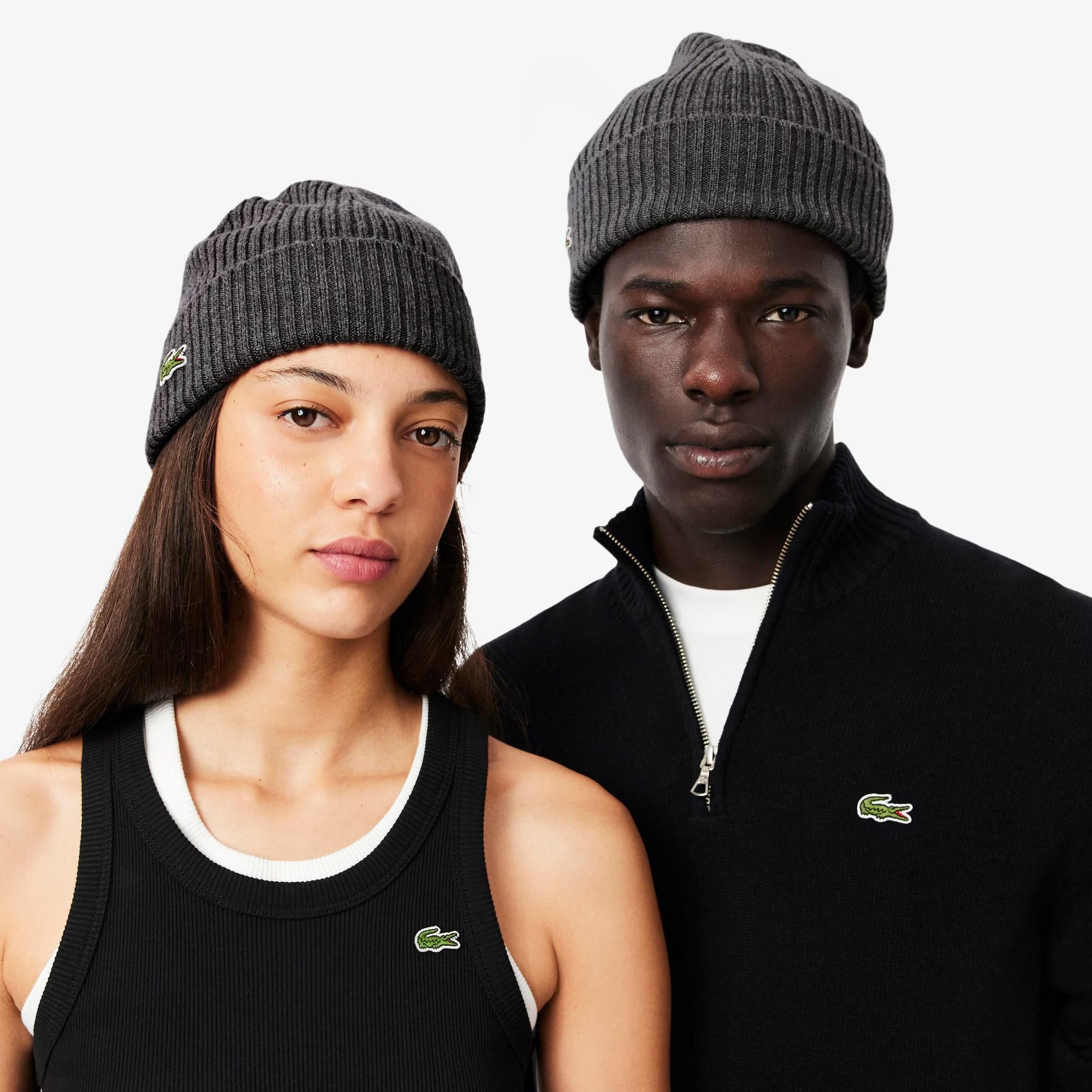 Berretto in lana a costine RB0001 050 LACOSTE 