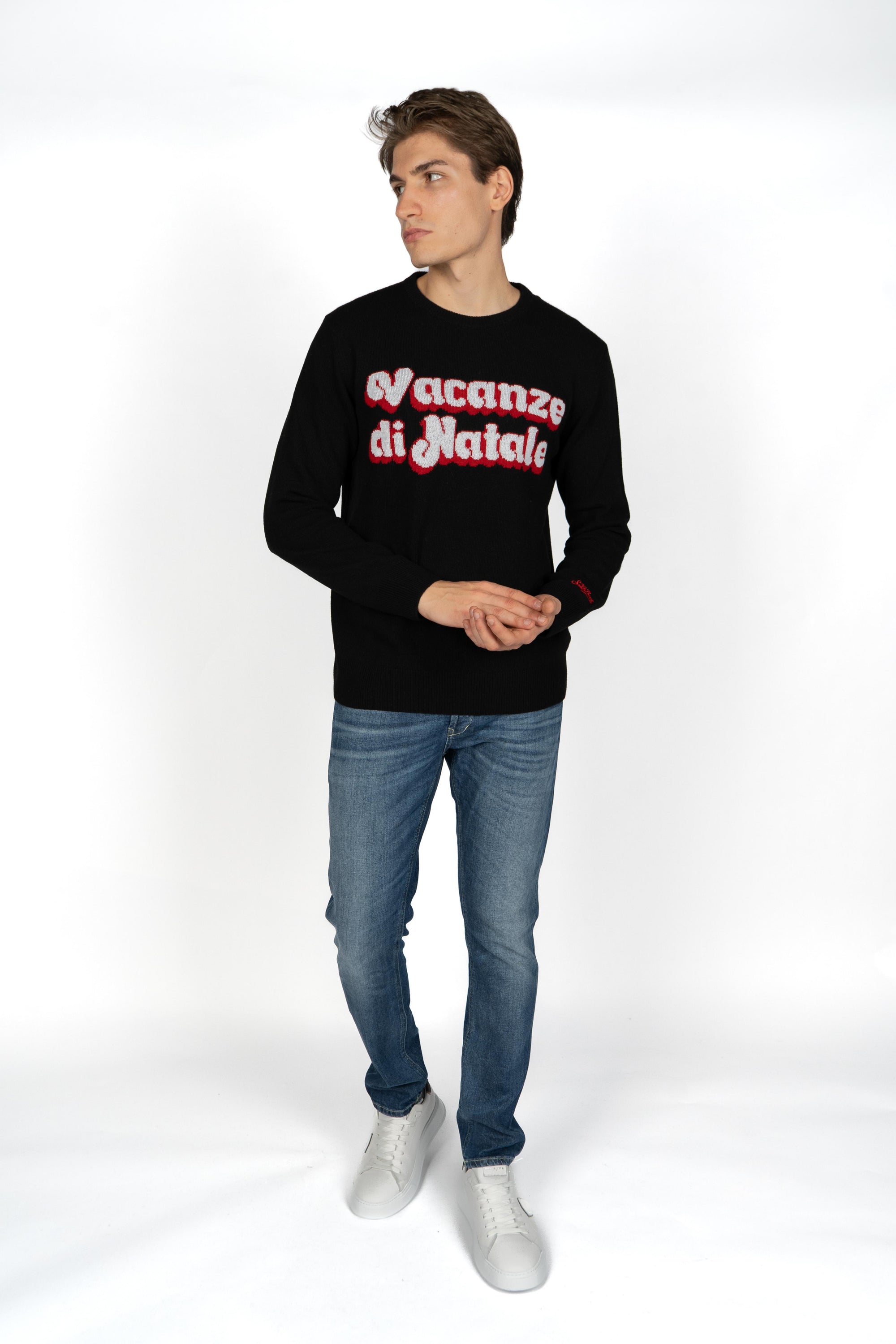 Maglione Heron con jacquard Vacanze di Natale HER0001 03054I MC2 SAINT BARTH 