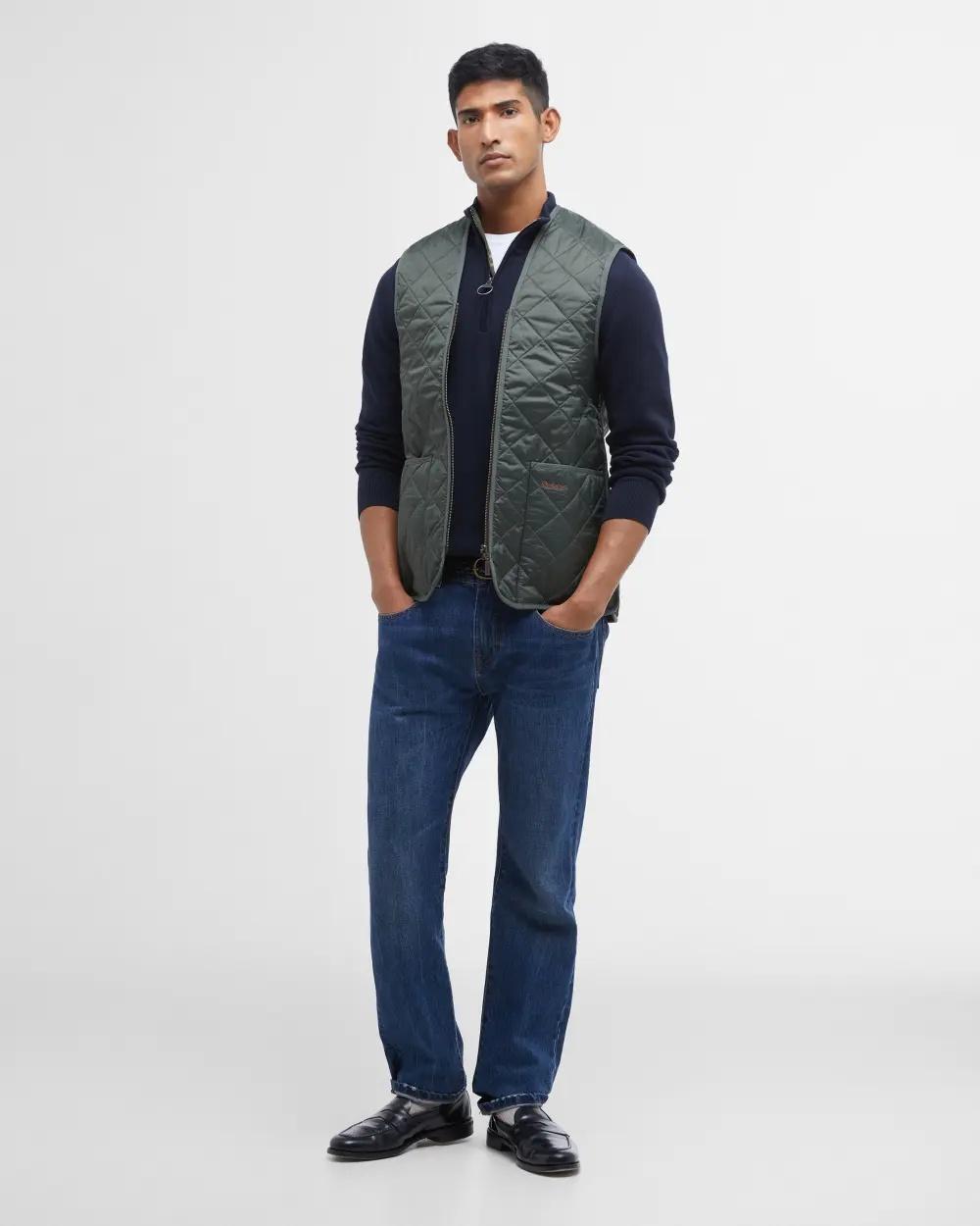 Gilet trapuntato/fodera con zip MLI0001 GN92 BARBOUR 