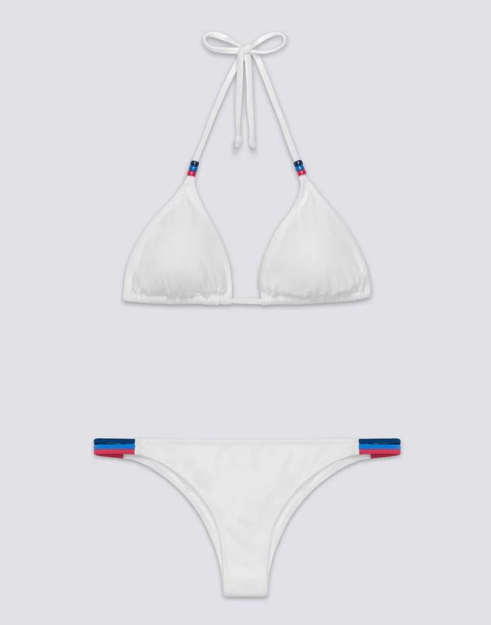 Jennifer top a trinagolo e slip fisso WB00KNL30RB 00644 SUNDEK 