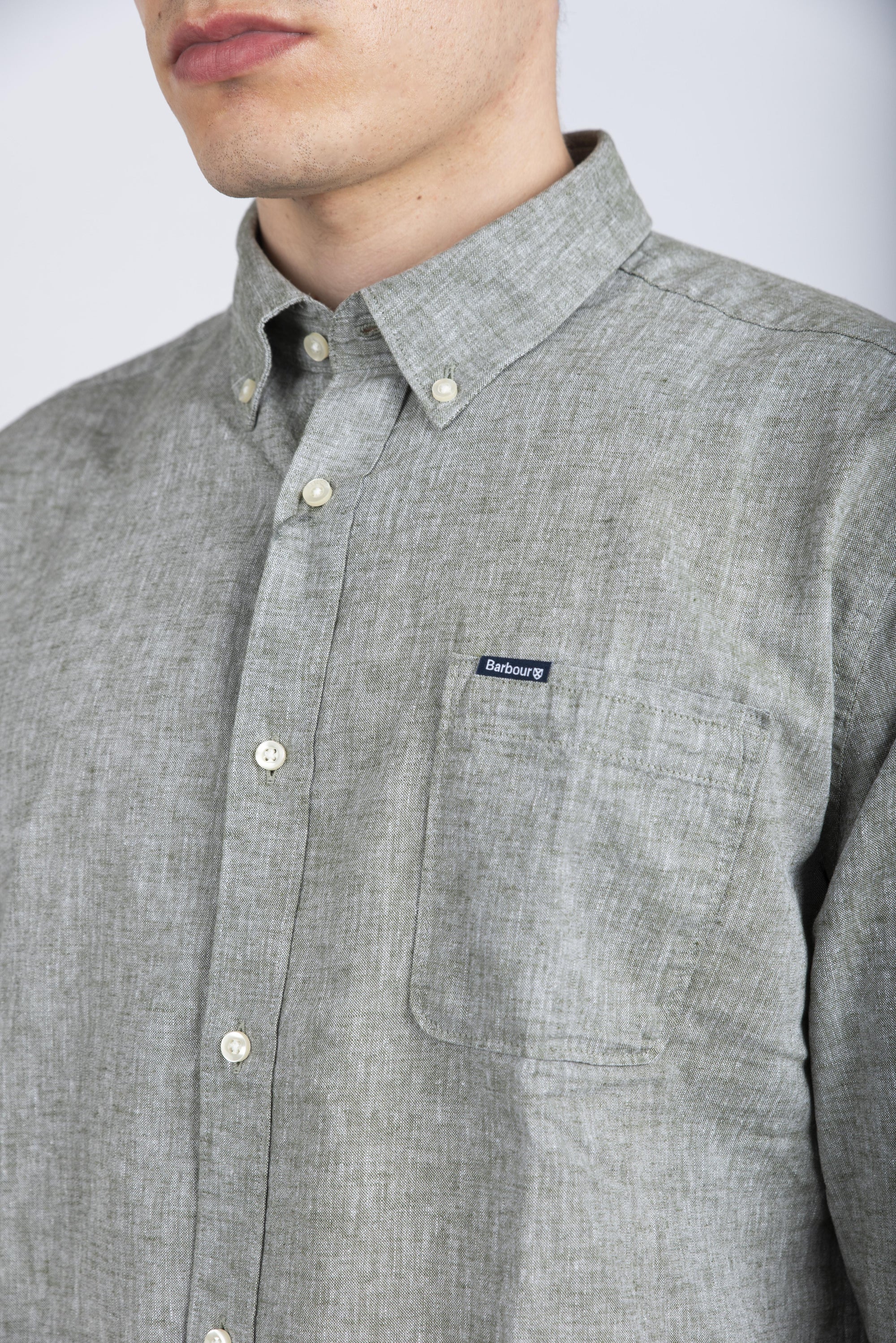 Camicia sartoriale Nelson oliva Barbour MSH5090 OL31 BARBOUR 