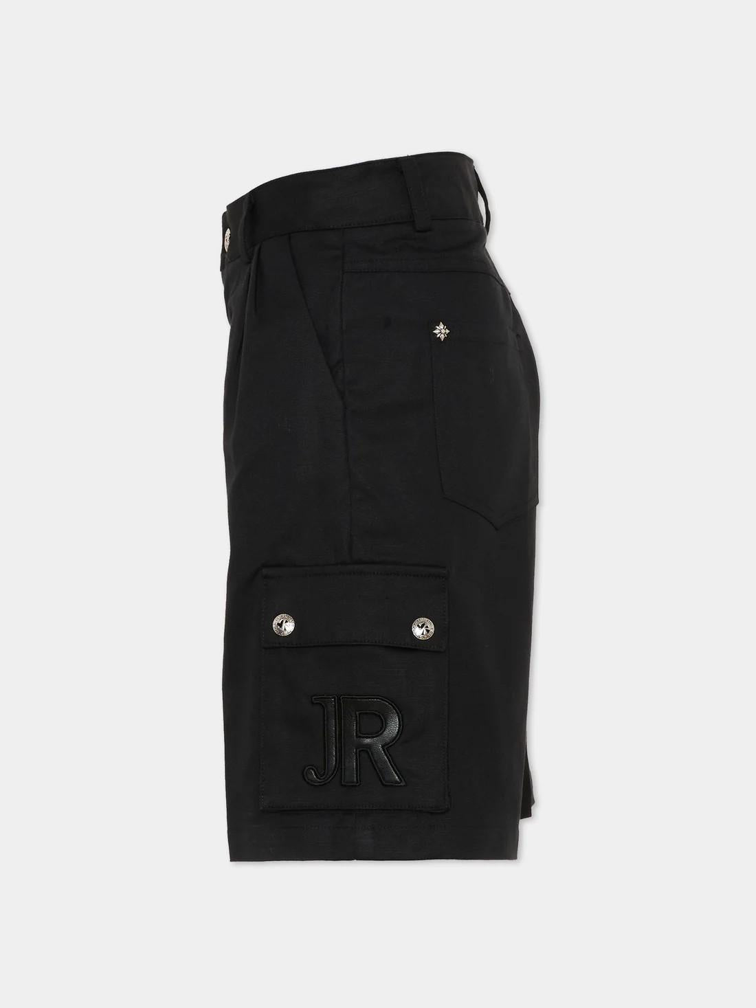 Shorts nero cargo per bambino con logo RBP26046BE BLACK RICHMOND 
