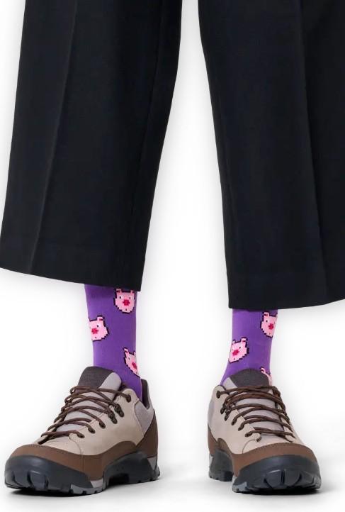 Pig Sock P003167 PURPLE HAPPY SOCKS 