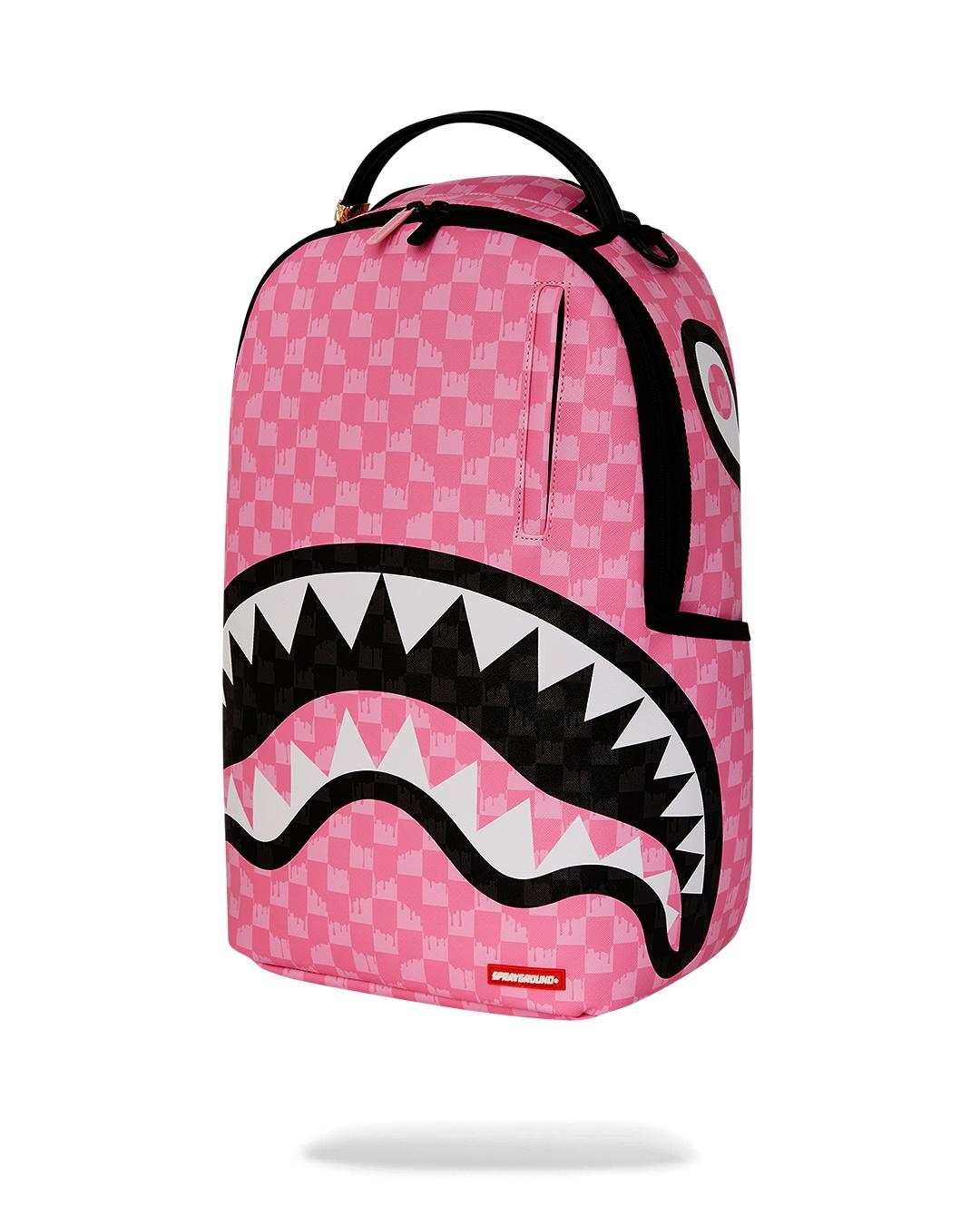 Zaino pink and black drip check 910B7694 NSZ SPRAYGROUND 