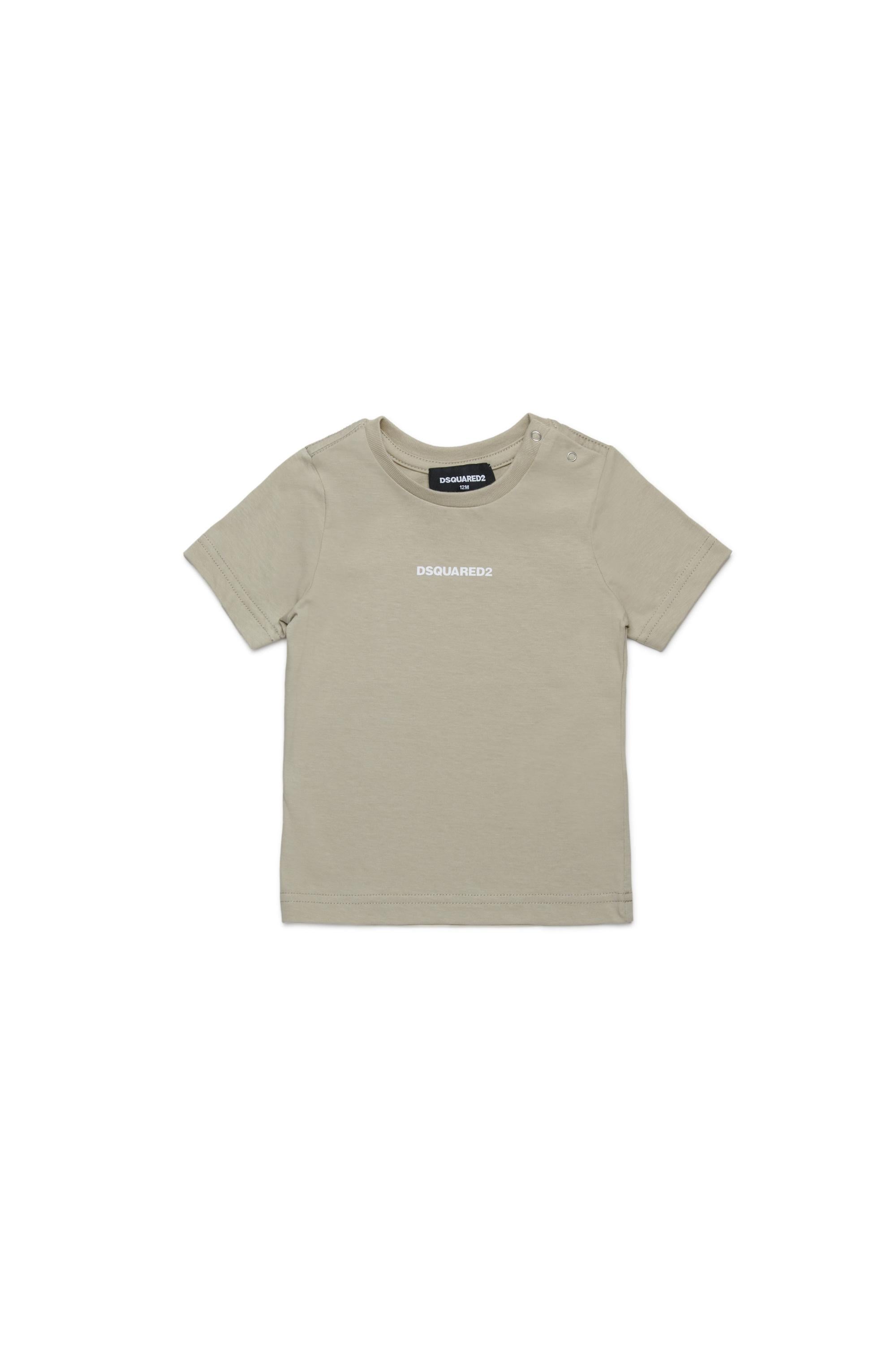 D2Kids Newborn Logo T-shirt Beige DQ2853D004G DQ717 DSQUARED2 