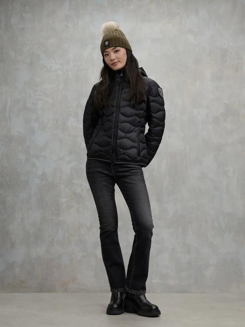 Piumino ad onde camelia 25WBLDC03095 999EI BLAUER 