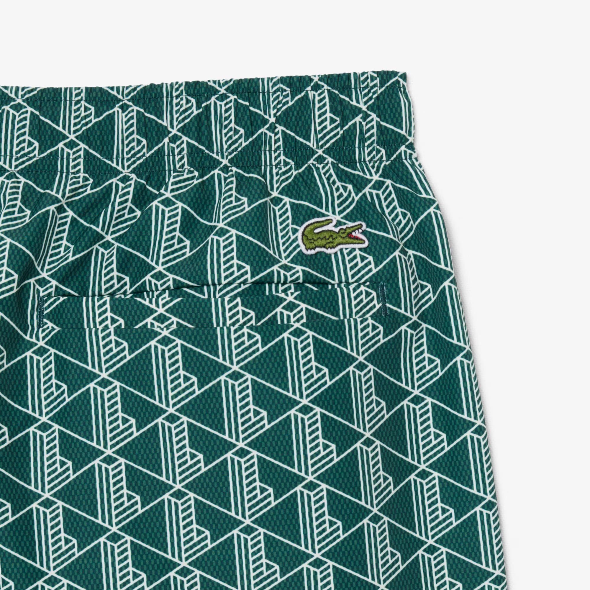 Boxer mare midi con stampa con monogramma MH9086 D1R LACOSTE 