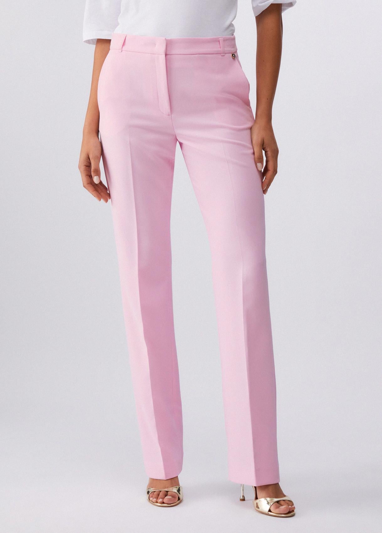 Pantaloni in tessuto tecnico stretch CA6005T2200 P9634 LIU JO BLACK 