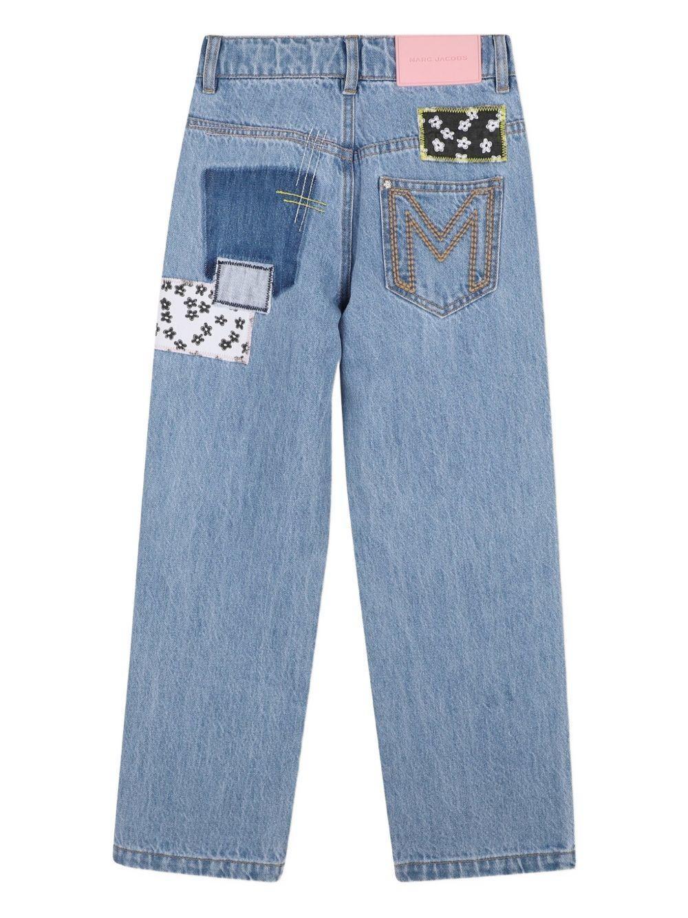 Jeans con patch floreali W60728 Z10A MARC JACOBS 