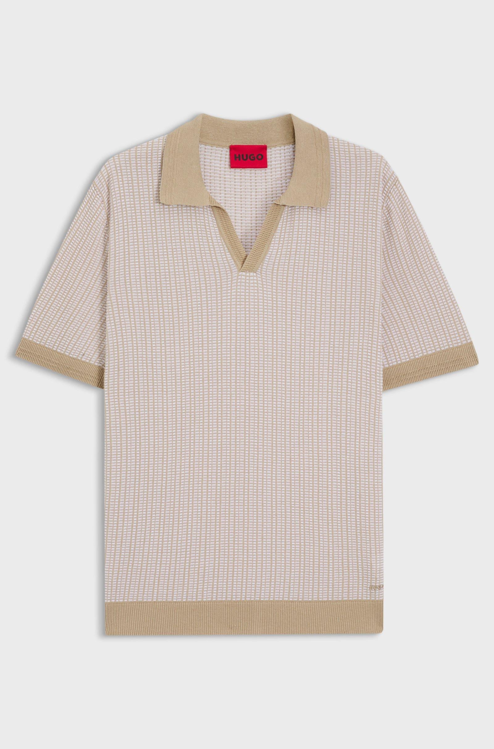 Maglione in cotone e lino con colletto Johnny 50557361 269 HUGO 