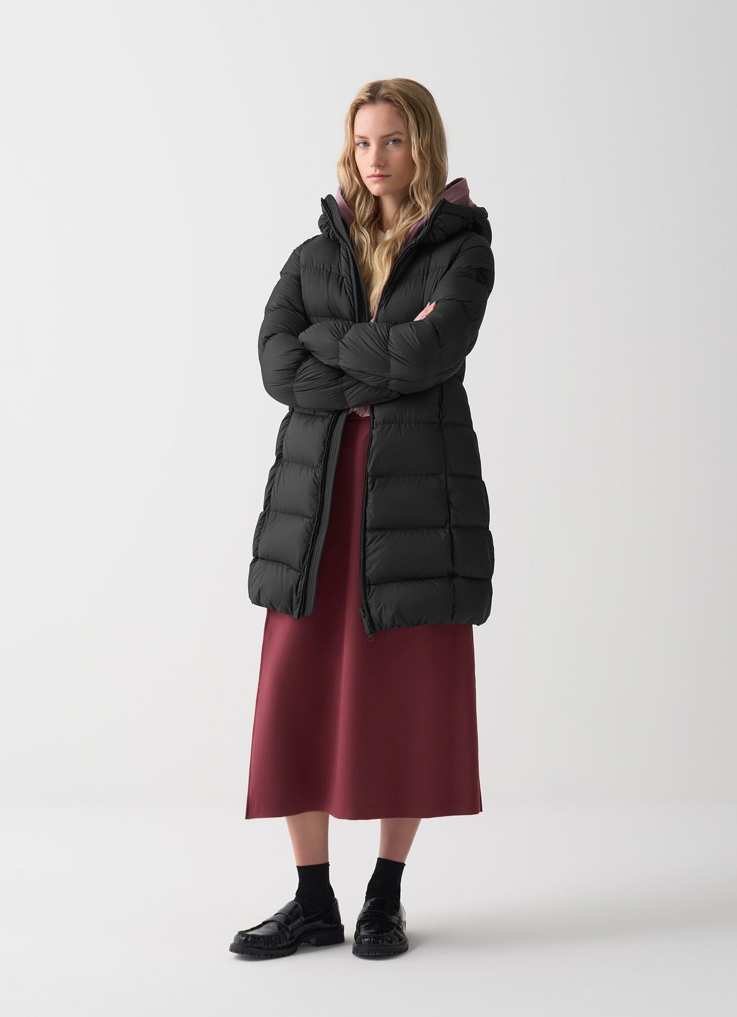 Piumino lungo opaco con cappuccio 2243E2XX 99 COLMAR 