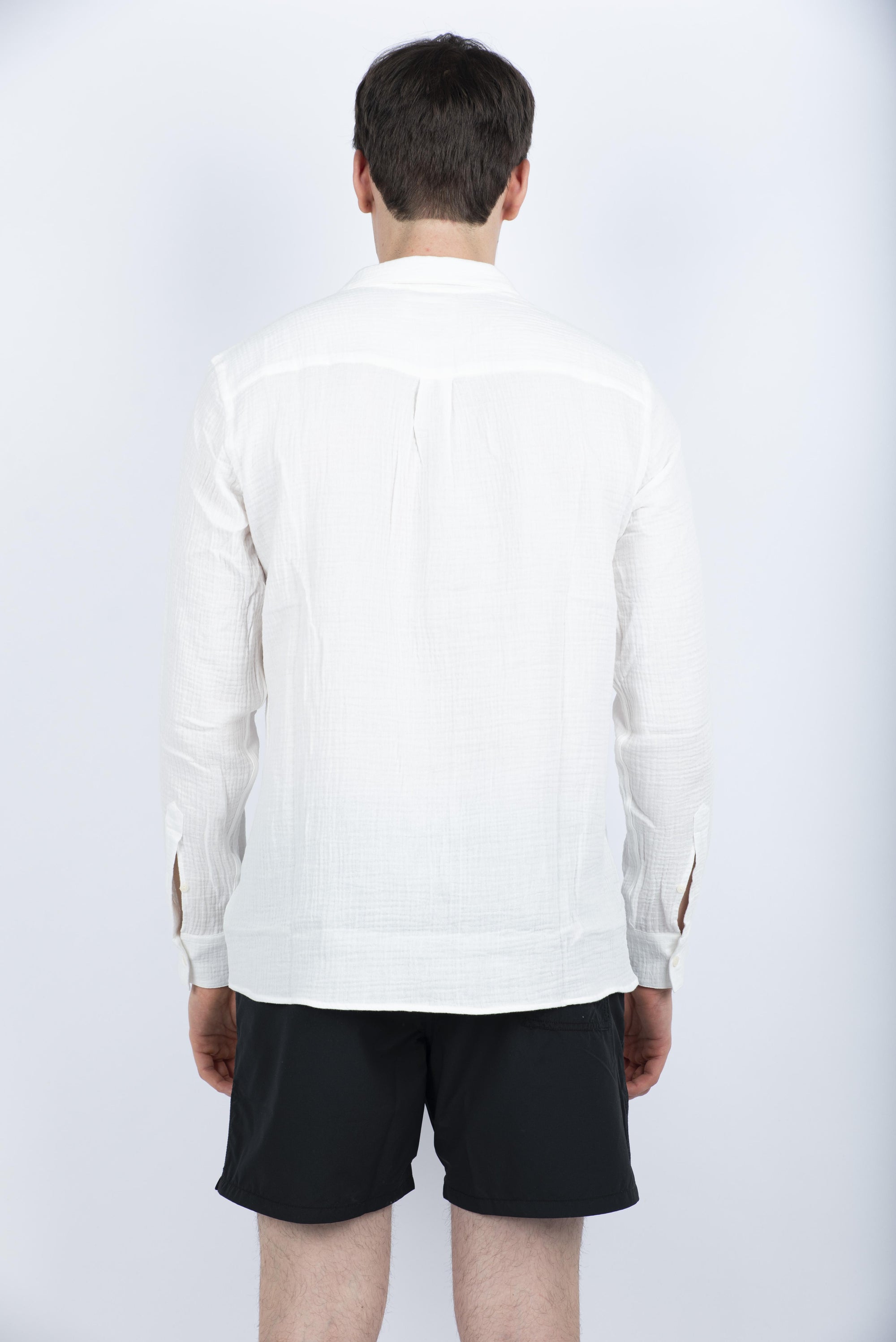 Polo Ventotene in garza di cotone bianco VNT0001 01185H MC2 SAINT BARTH 
