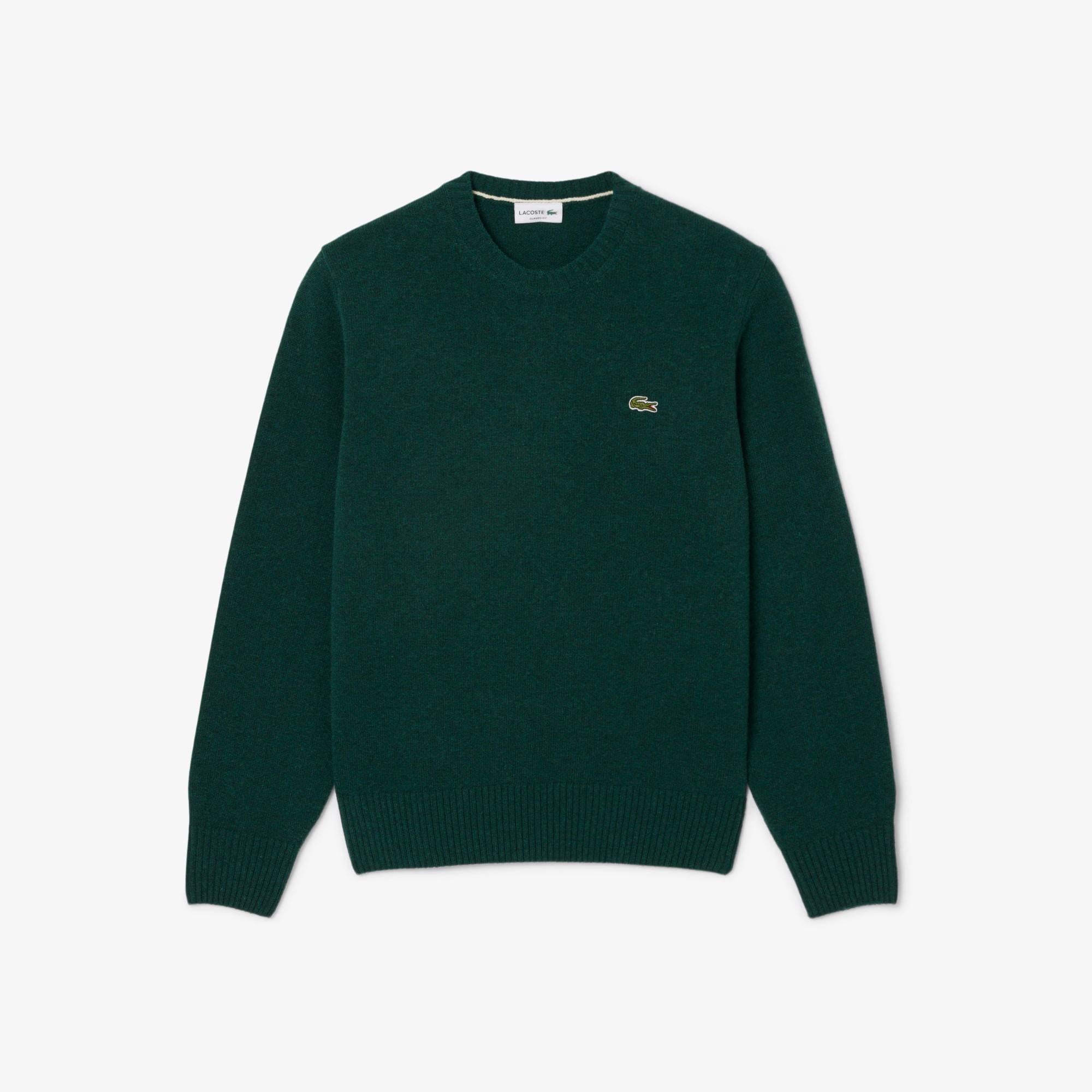 Maglione girocollo in lana cardata AH2916 YZP LACOSTE 