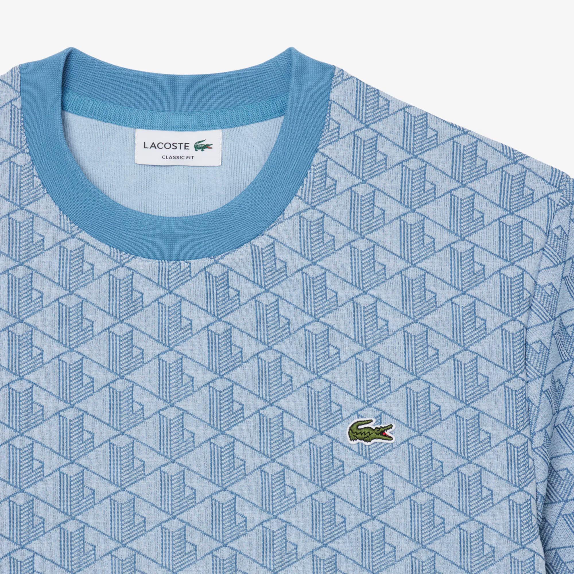 T-shirt slim fit con monogramma jacquard TH1197 1QI LACOSTE 
