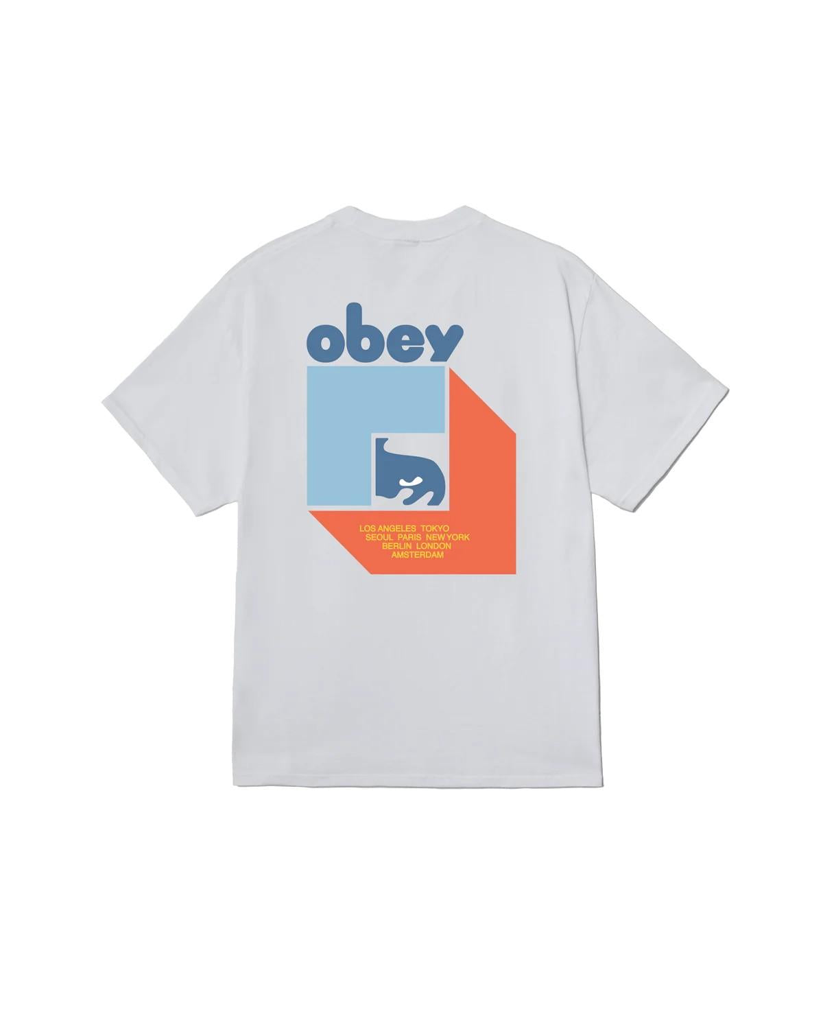 Peep hole classic t-shirt 165264346 WHT OBEY 