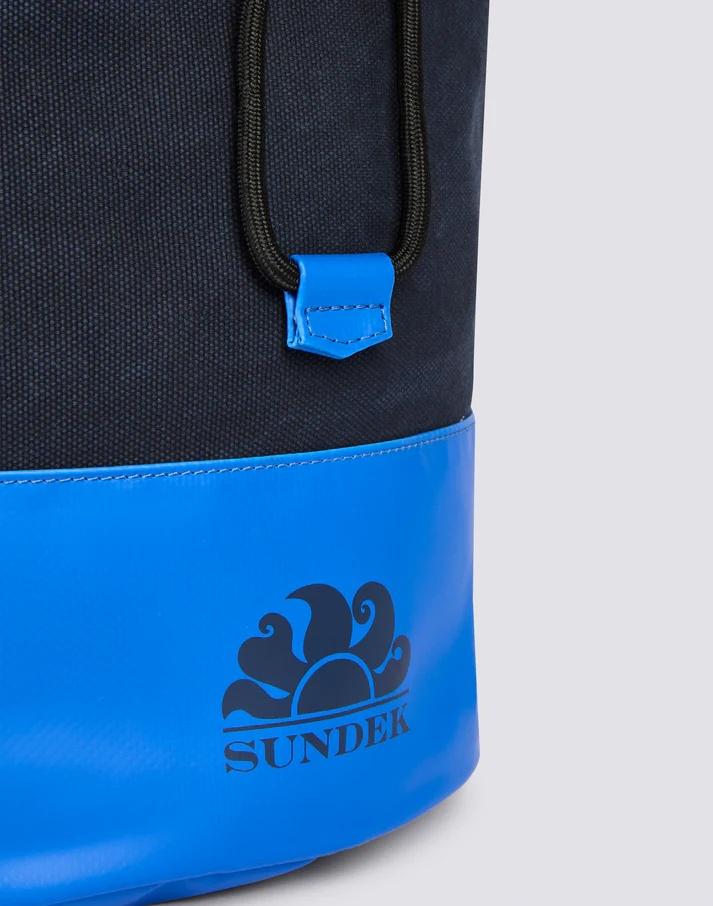 Borsa a spalla in cotone con colori a contrasto AM248ABCA500 00701 SUNDEK 