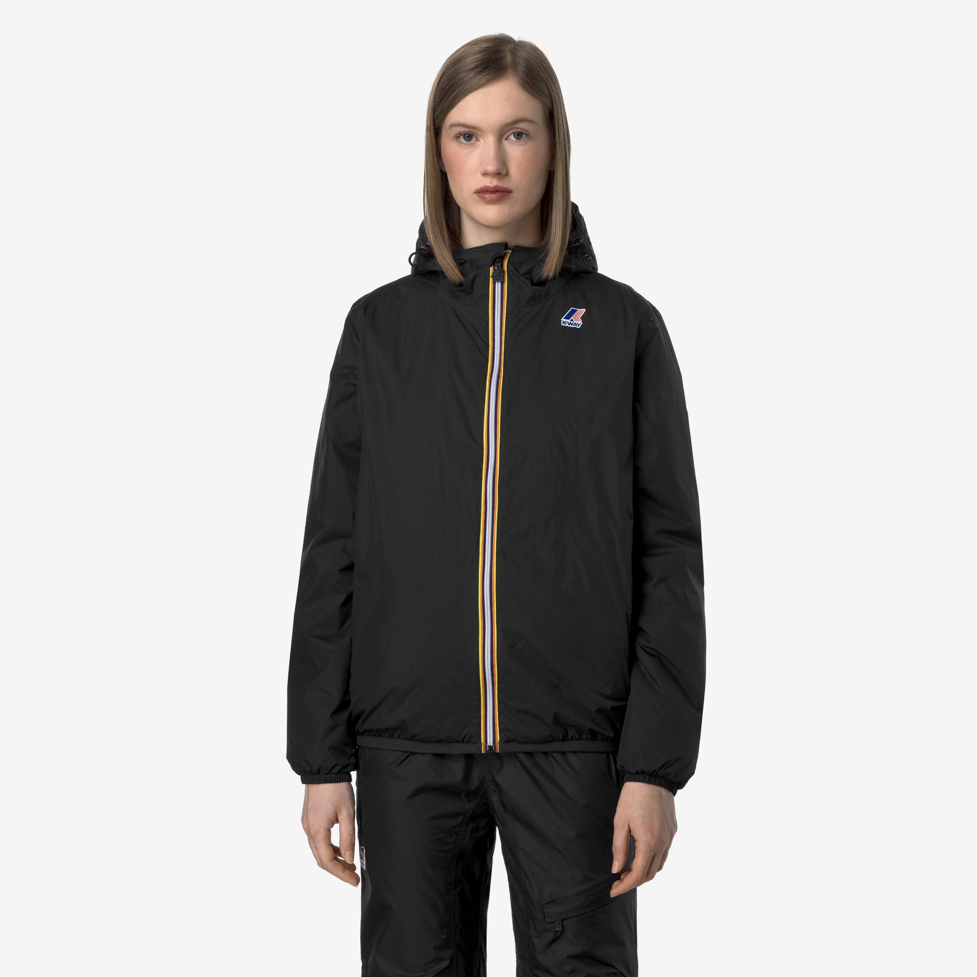 Giacca media calda unisex nero con materiali riciclati K61273W USY K-WAY 