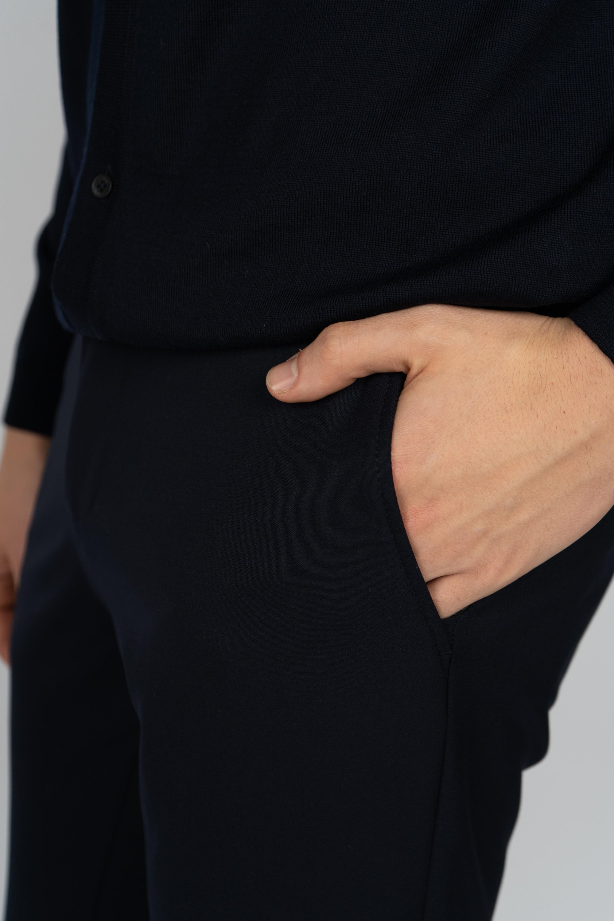 Pantaloni slim fit in tessuto stretch micro-fantasino 50539968 404 BOSS 