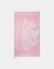 Jacquard fouta beach towel with logo