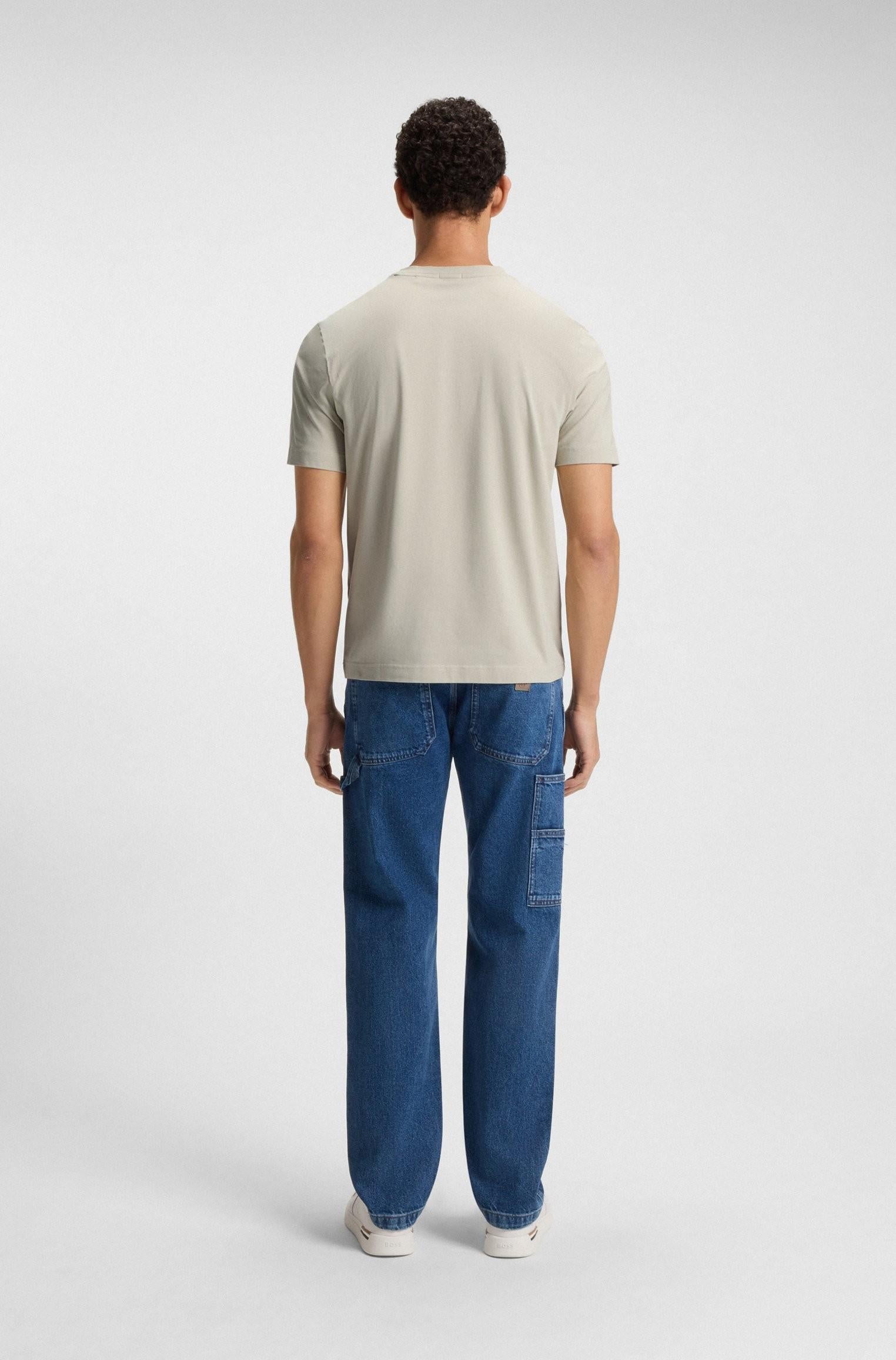 T-shirt in cotone elasticizzato con logo stampato 50473278 271 BOSS 