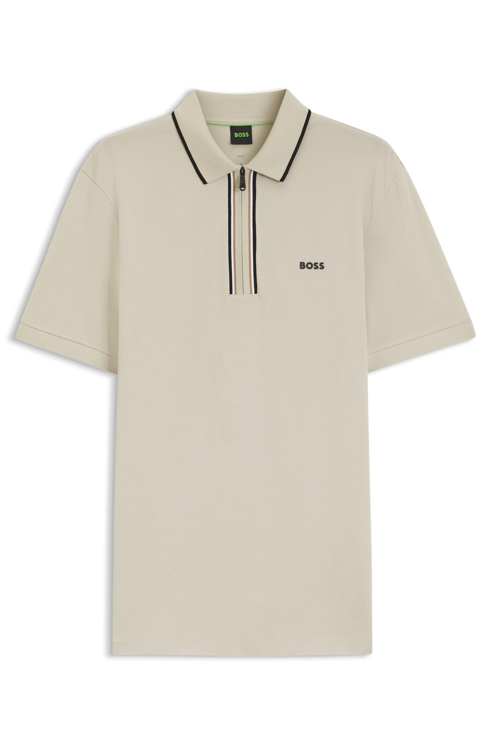 Polo sportiva slim-fit in cotone elasticizzato 50555698 272 BOSS 