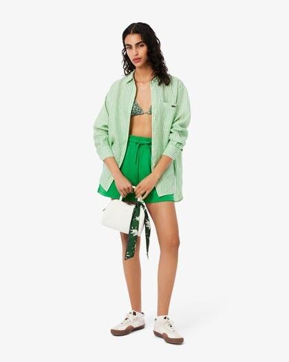 Camicia oversize a righe in lino CF0054 IRB LACOSTE 