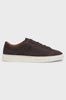 Sneakers in pelle scamosciata con logo goffrato