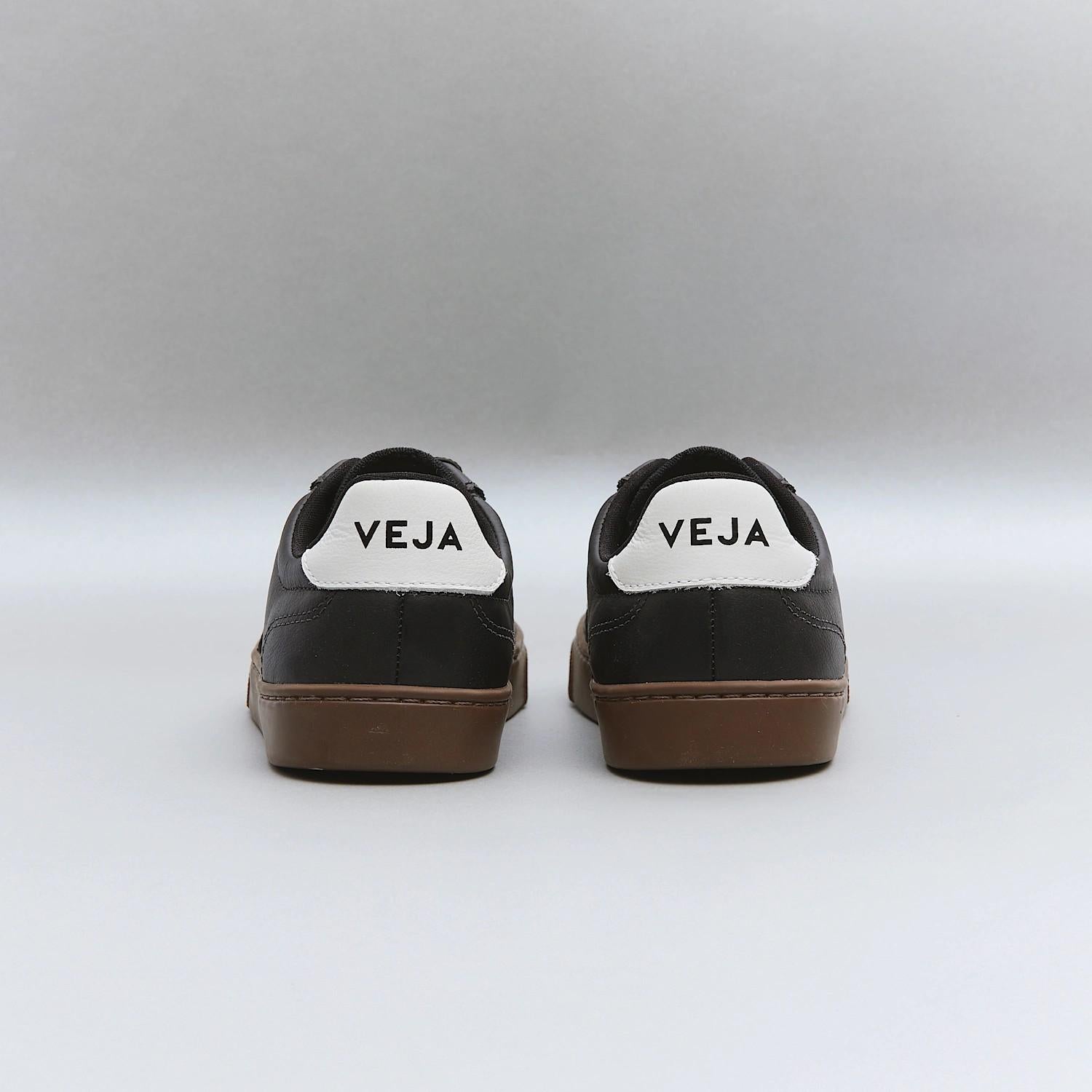 Volley elastic laces leather black white bark SY2021 015 VEJA 