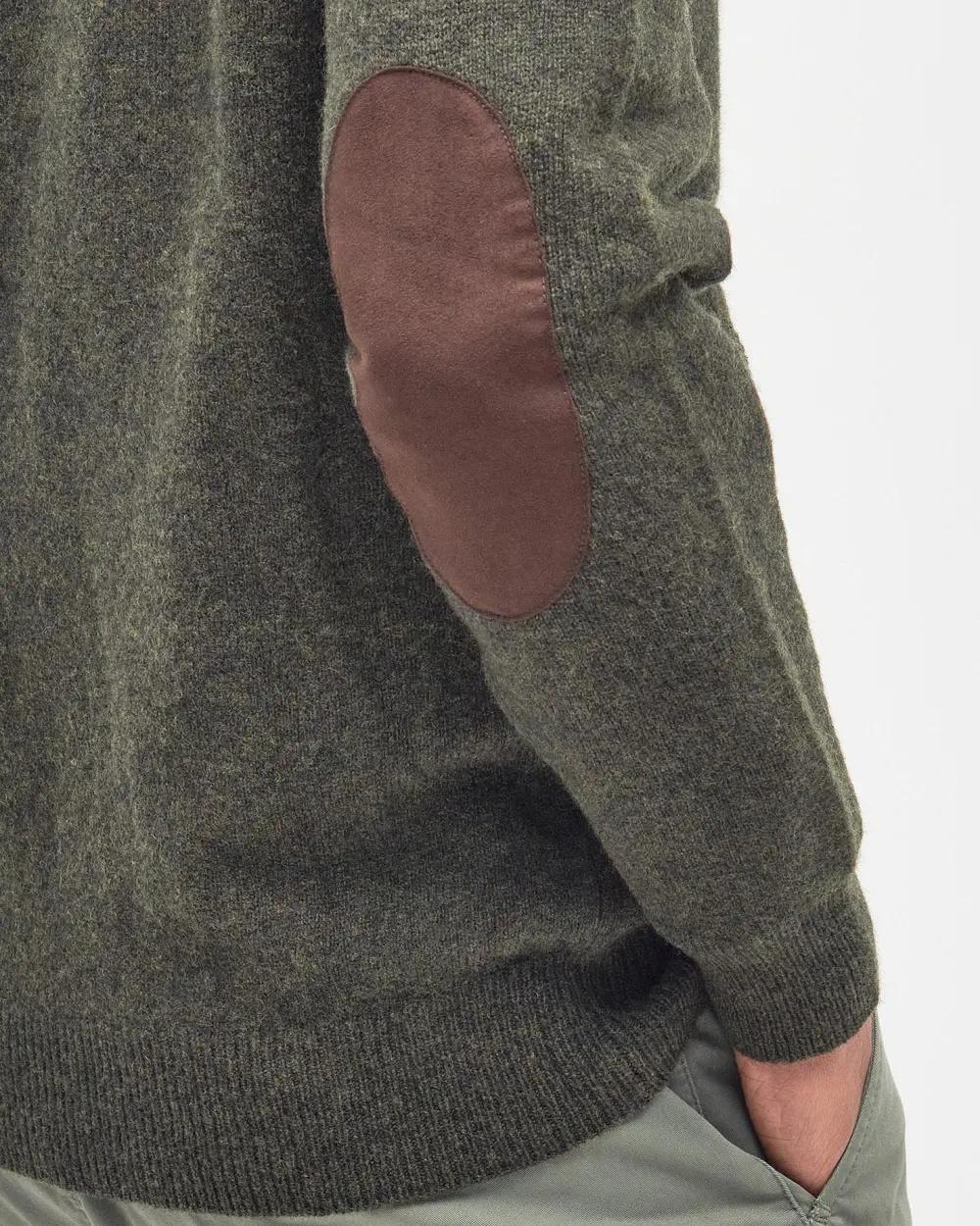Maglione con zip Patch MKN0731 GN73 BARBOUR 
