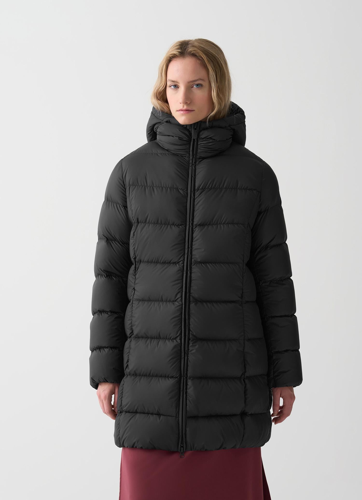 Piumino lungo opaco con cappuccio 2243E2XX 99 COLMAR 