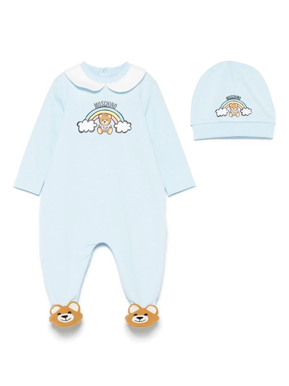 Set neonato con stampa MMY065LCA19 40304 MOSCHINO BABY 