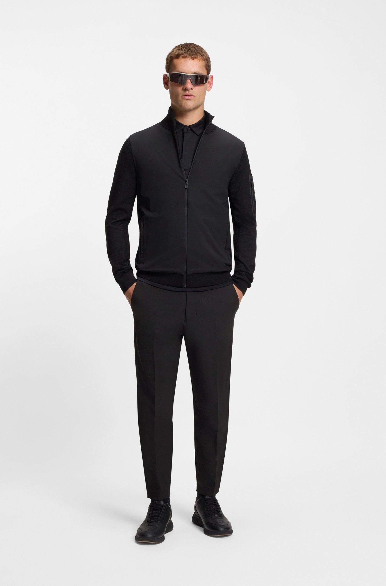 Pantaloni a taglio stretto con finitura idrorepellente 50538179 001 BOSS 