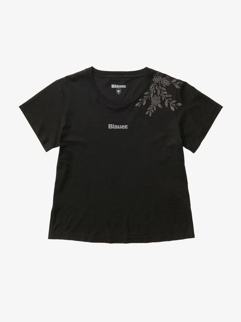 T-shirt fiori Courtney 26SBLDH02414 999 BLAUER 