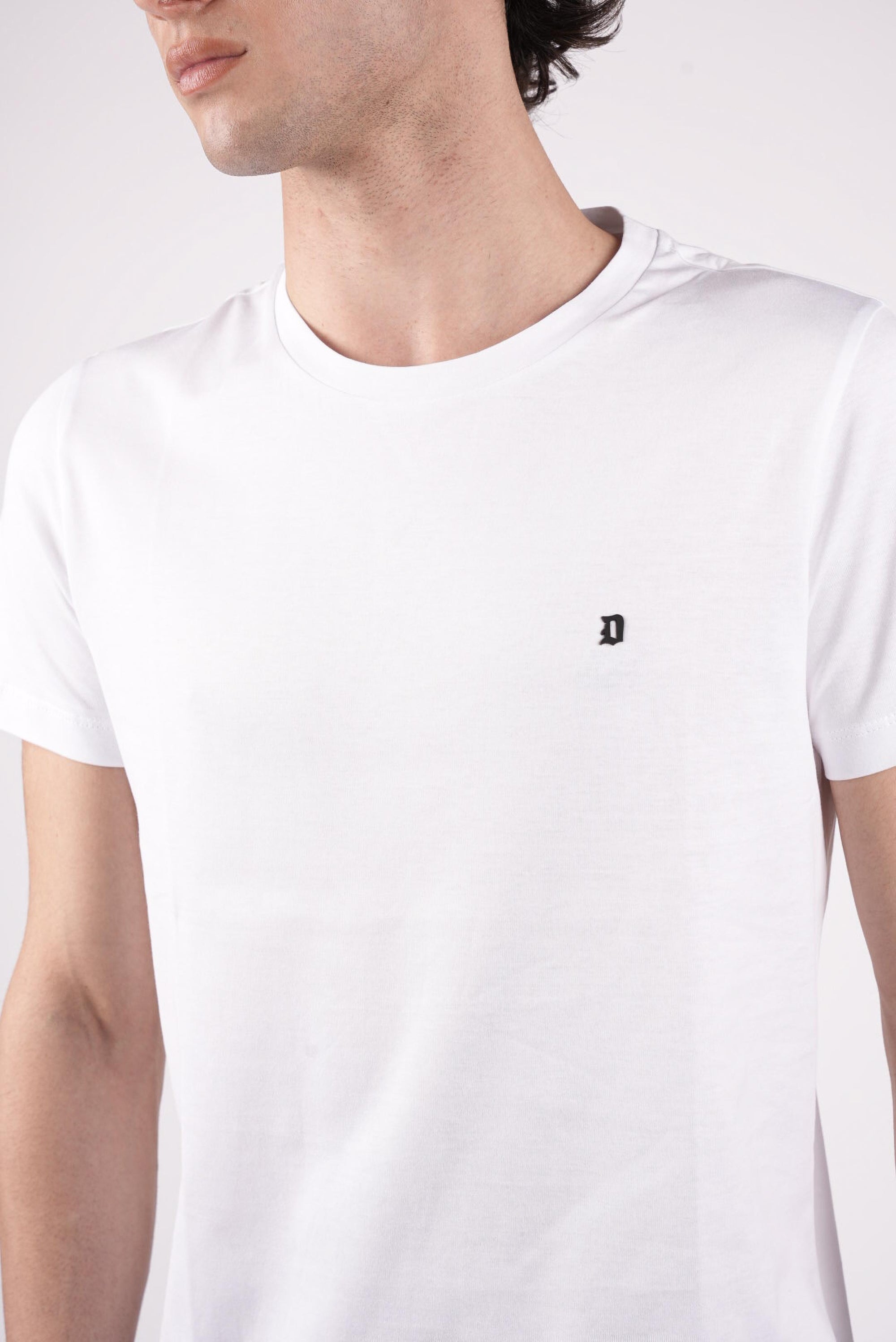 T-shirt girocollo regular in jersey US198JF0271UZL4 000 DONDUP 