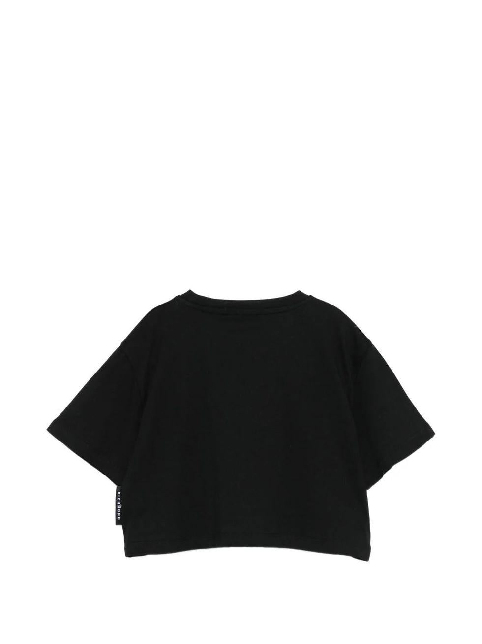 T-shirt modello crop RGP26203TS BLACK RICHMOND 