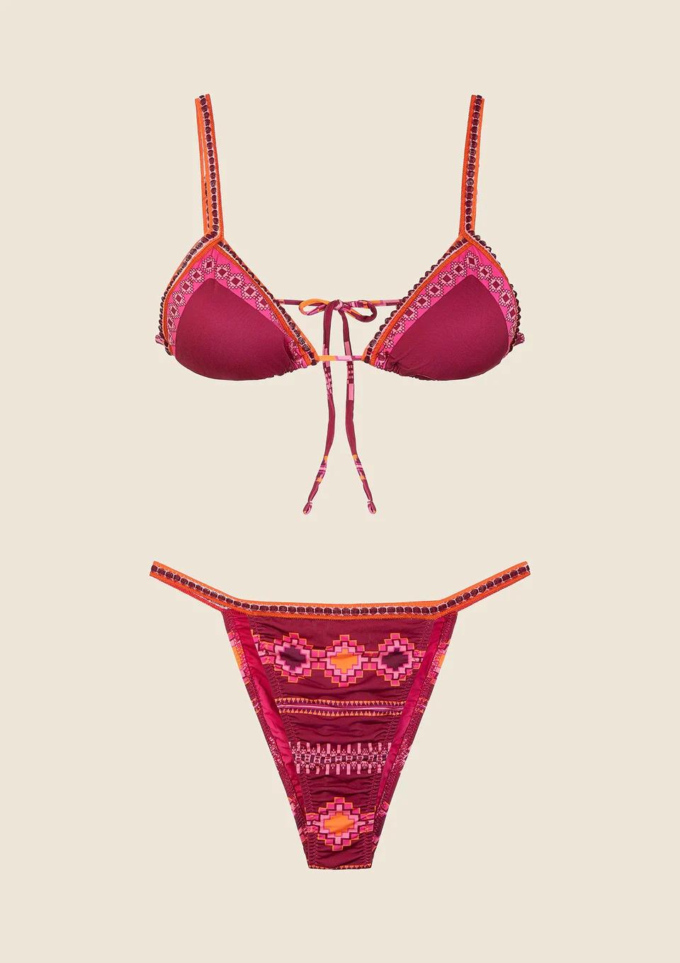 Bikini Donna Triangolo con Slip Regolabile Fantasia MF250600 X27 ME FUI 