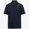 Polo da golf da uomo blu con tessuto elasticizzato
