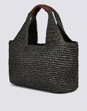 Maxi borsa in paper straw intrecciata AW714ABPA100 00401 SUNDEK 
