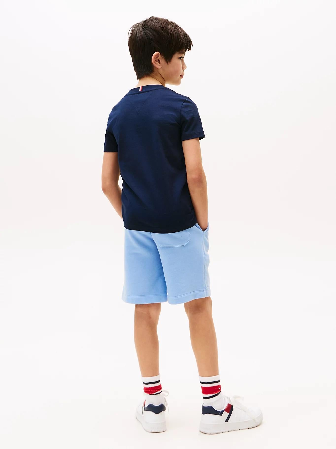 T-shirt con logo firma KB0KB09725J C1G TOMMY HILFIGER 