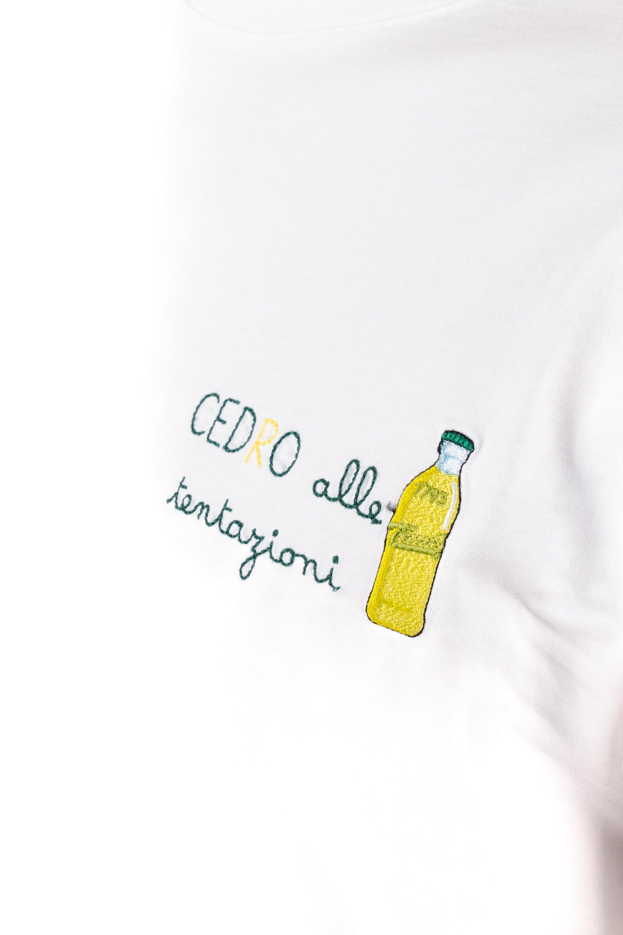 T-shirt Portofino bianca con ricamo Cedro Alle Tentazioni POT0001 00440L MC2 SAINT BARTH 