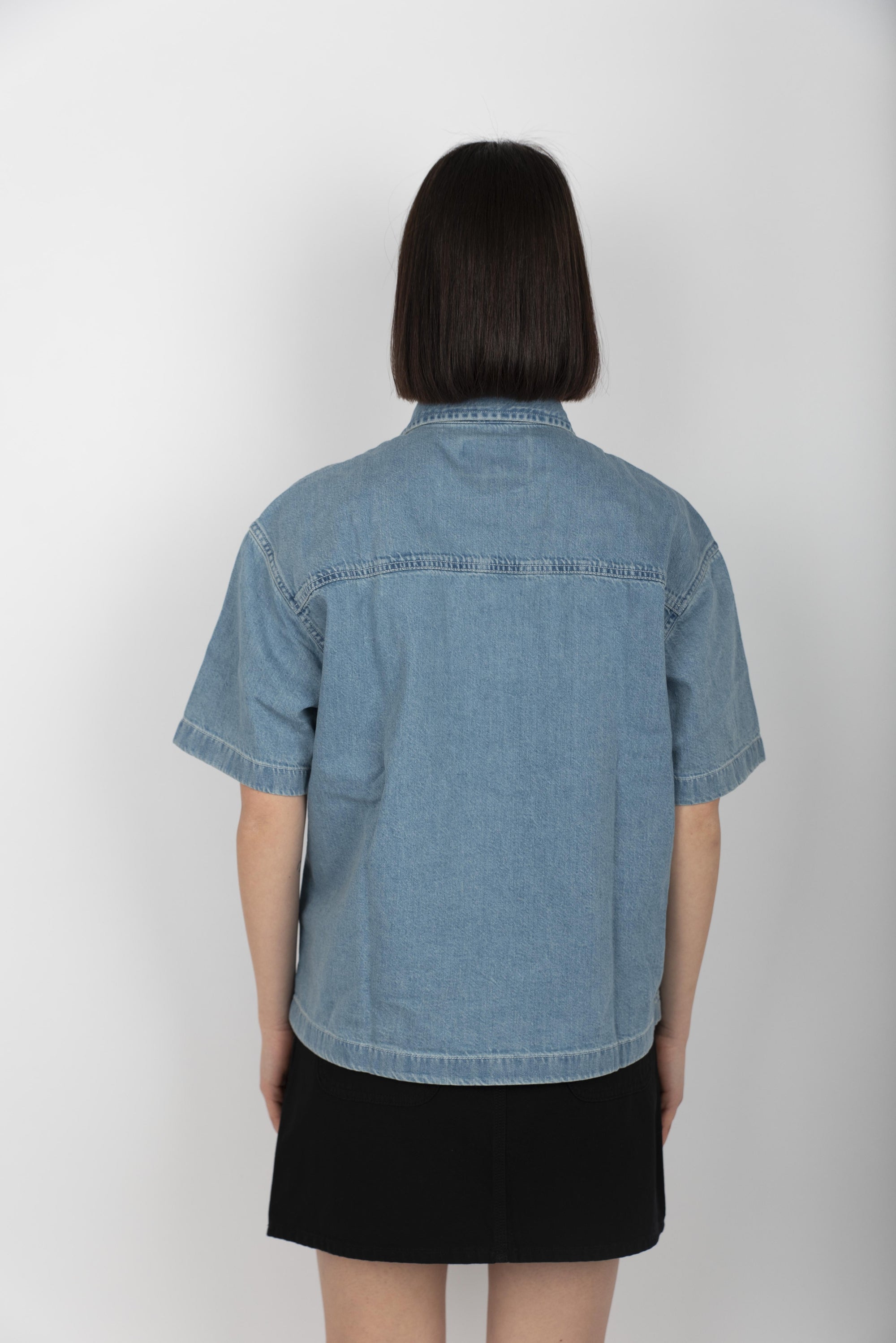 Camicia Women's S/S Lovilia Shirt blue bleached  I034558 0135 CARHARTT WIP 