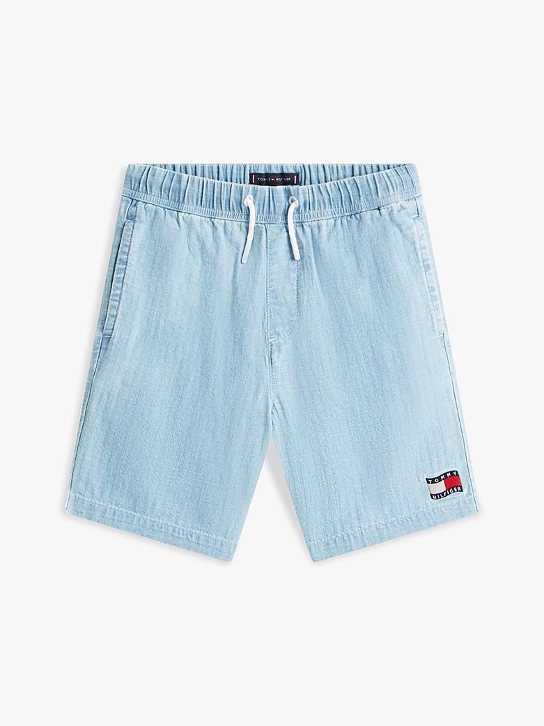 Shorts relaxed fit con trama a spina di pesce KB0KB10248T 1A4 TOMMY HILFIGER 