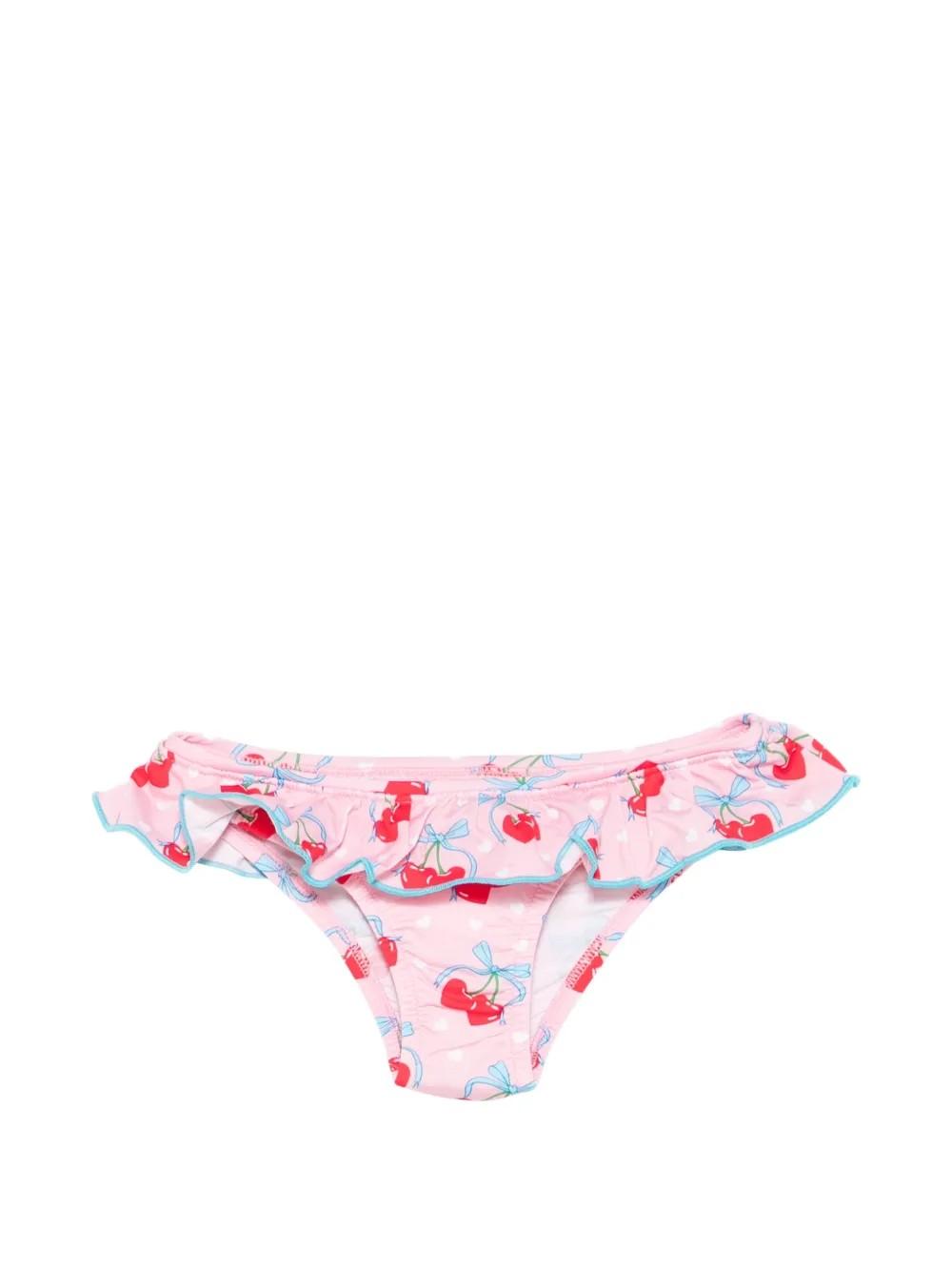 Cherry-print ruffled bikini bottoms MELL001 00639L MC2 SAINT BARTH 