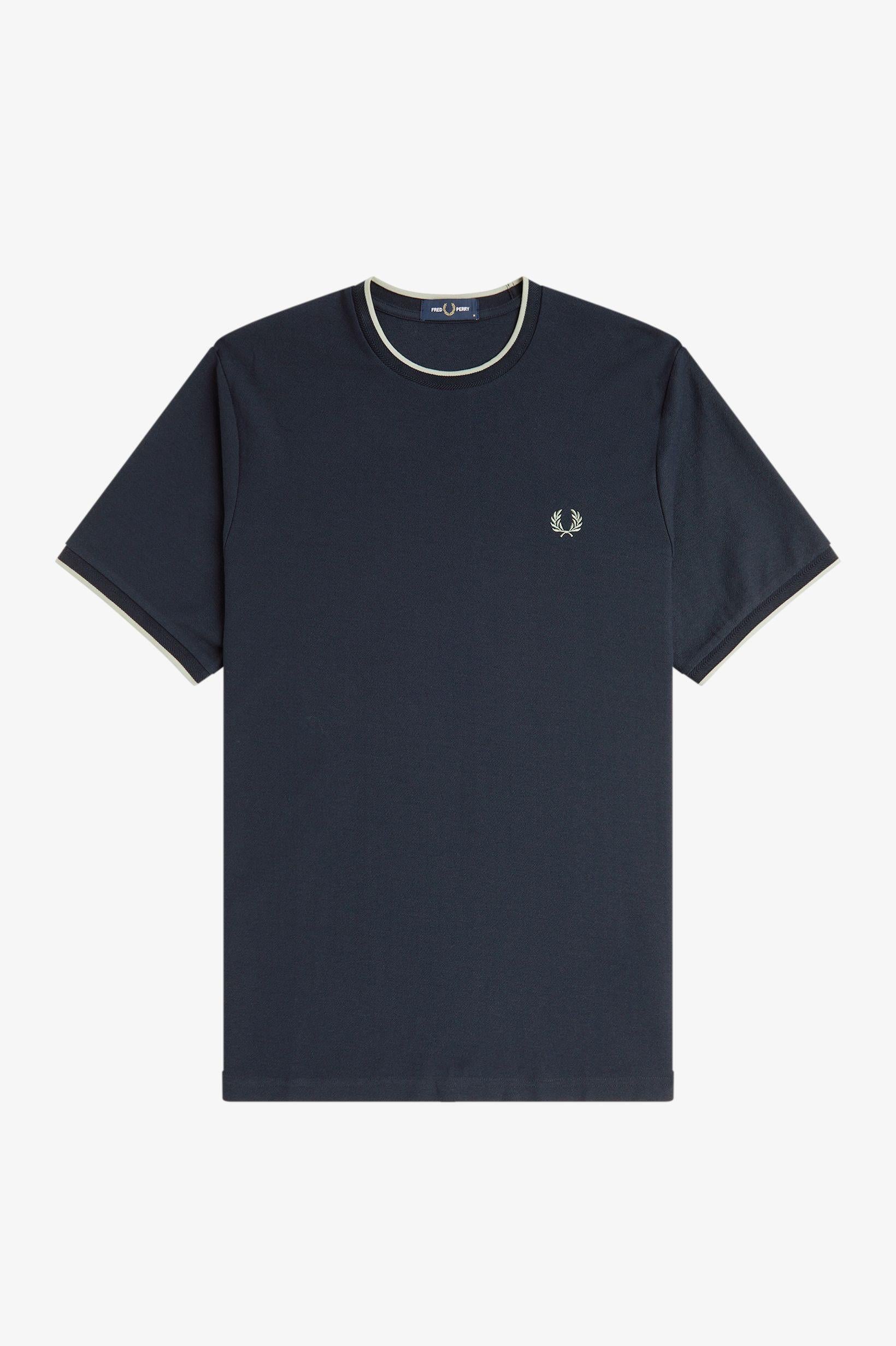 T-shirt con doppia riga M239757 608 FRED PERRY 