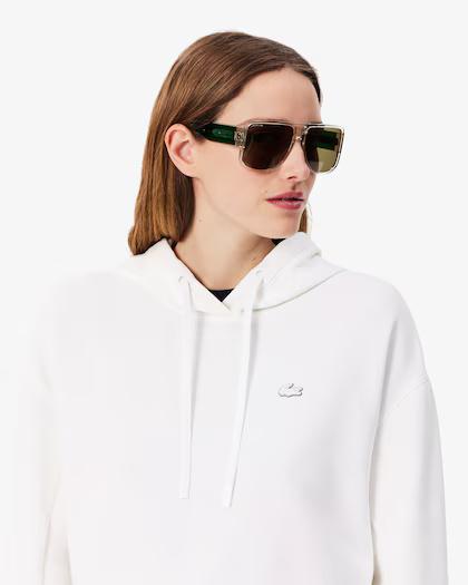 Felpa con cappuccio corta in cotone SF0281 001 LACOSTE 
