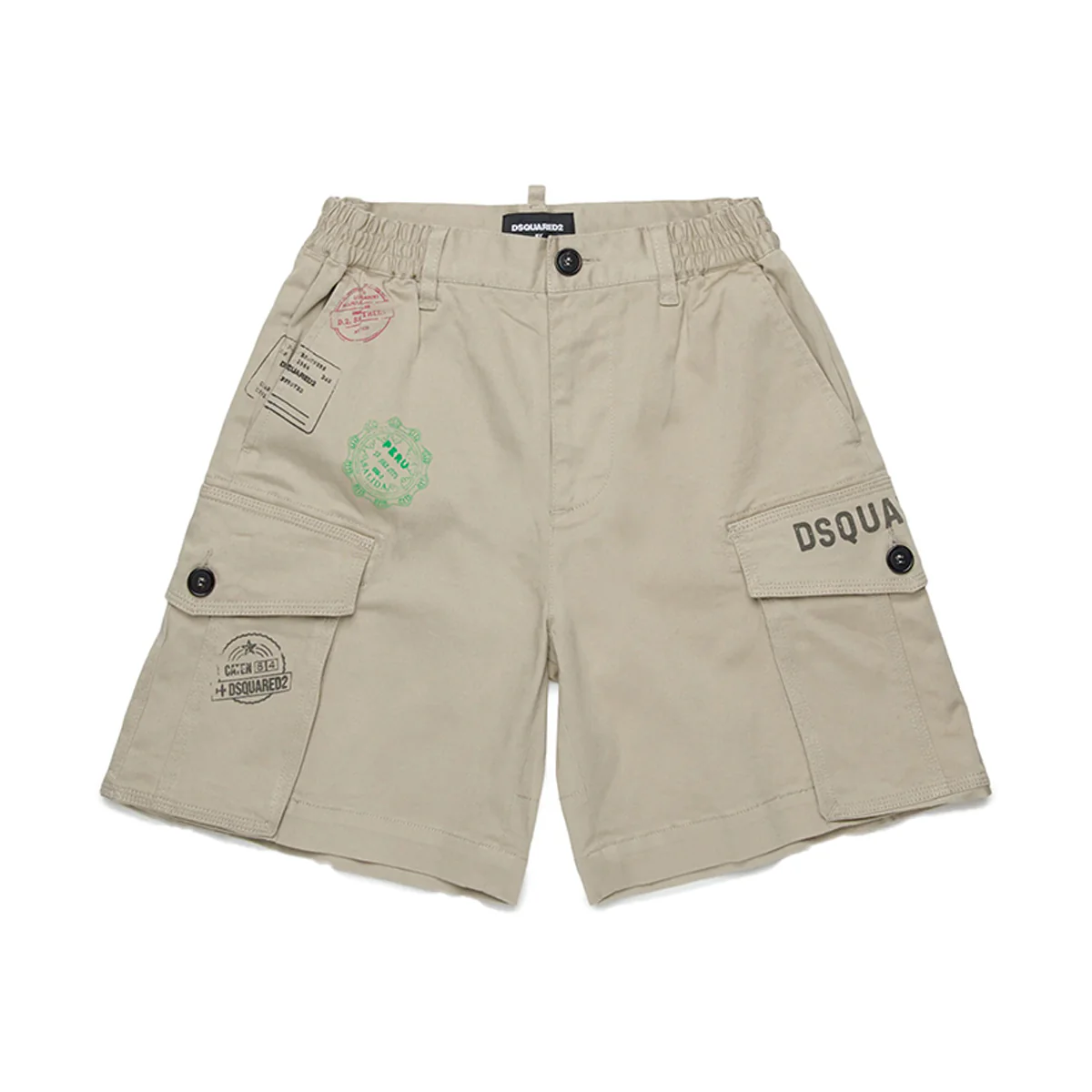 D2Kids Junior Workwear Shorts Beige DQ2773D0093 DQ717 DSQUARED2 