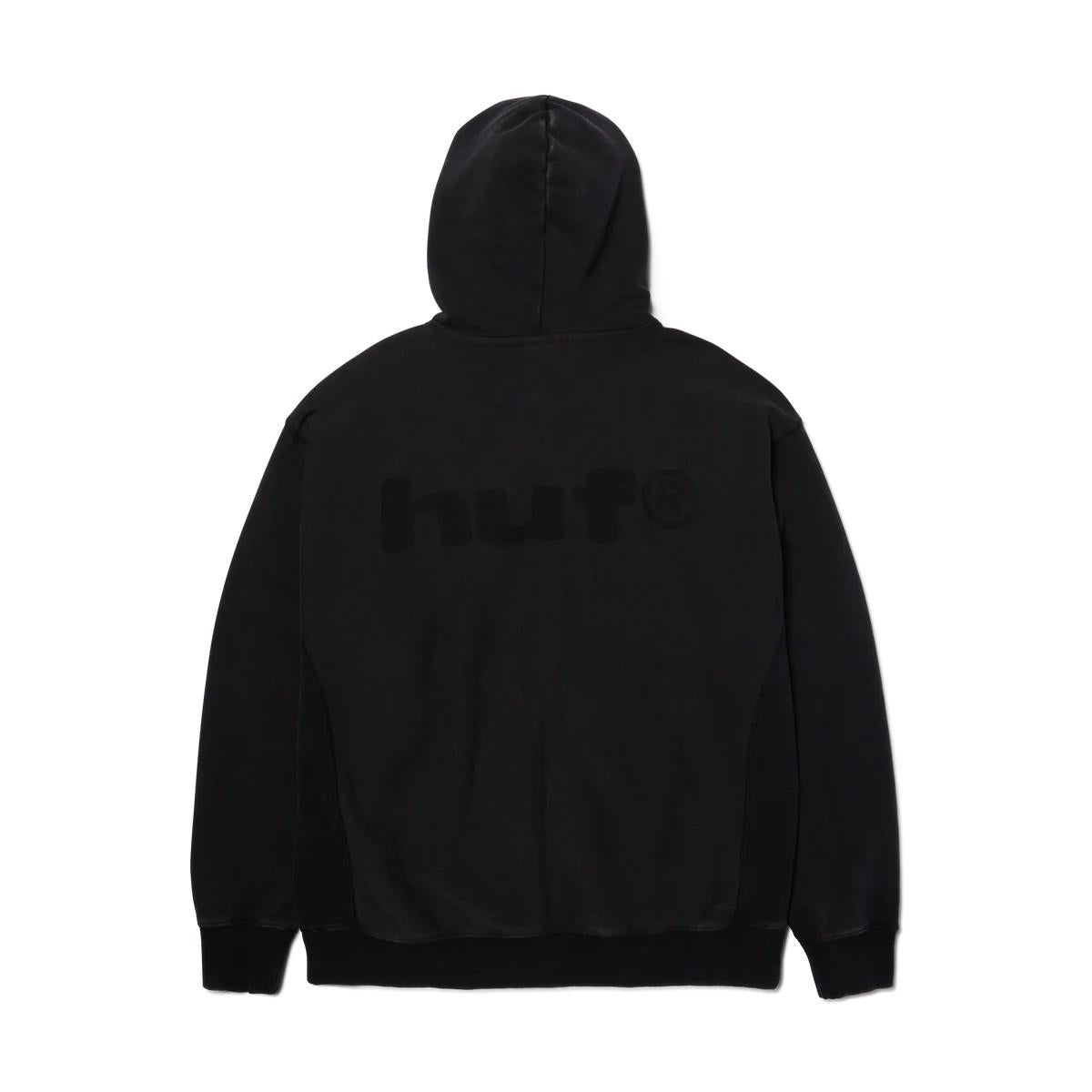 Pacific wash full-zip hoodie FL00252 BLACK HUF 