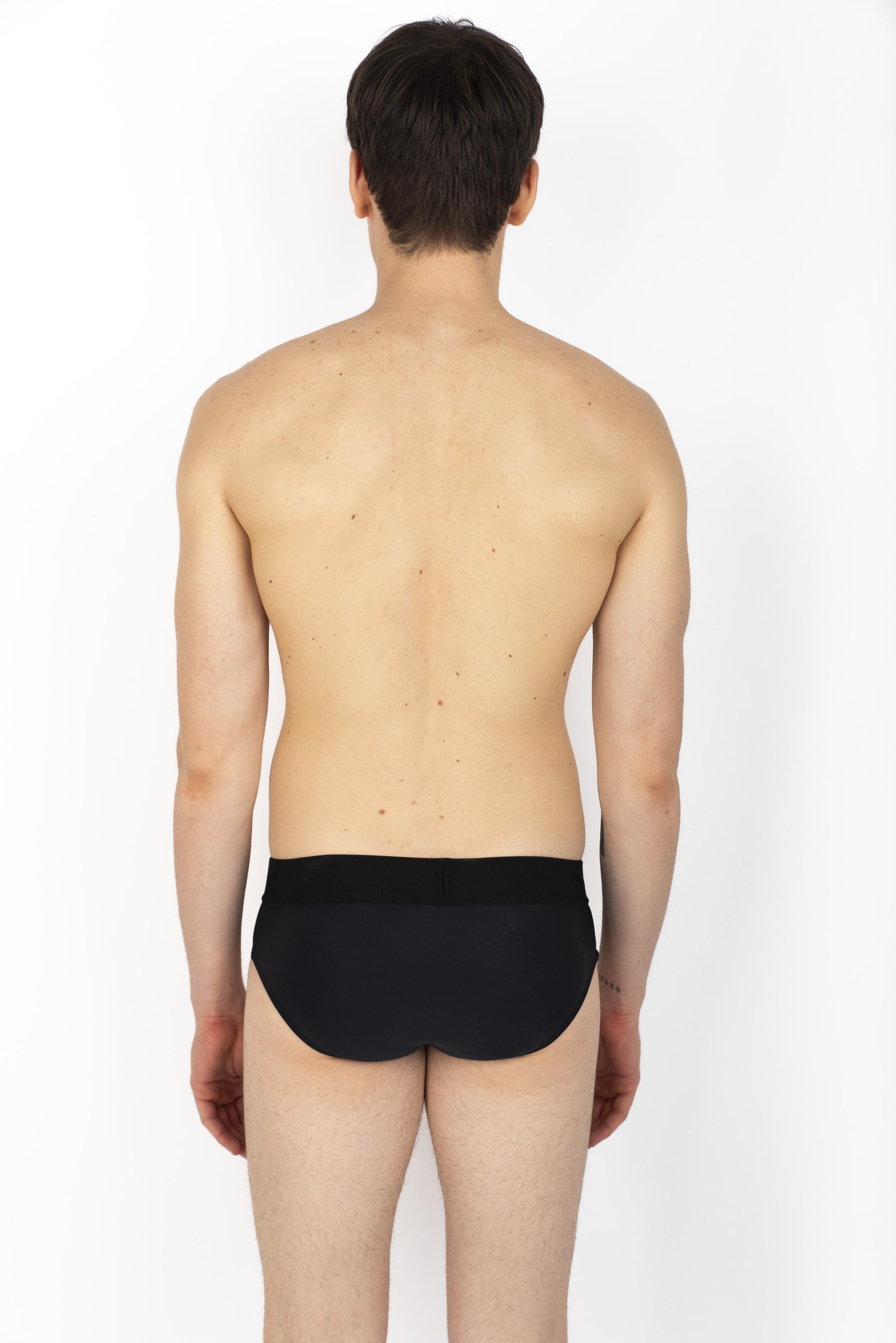 Swim Brief nero con logo Icon  D7B356250 001 DSQUARED BEACHWEAR 
